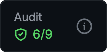 Close-up of the audit results that the user hovers their mouse over to see details